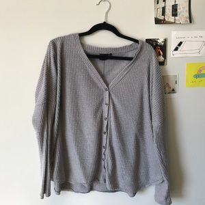 Button down knit sweater